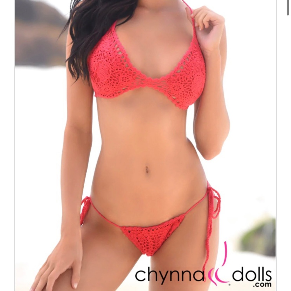 👙DOLL SWIMWEAR👙 Red Crochet Bikini🔥